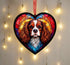 Cavalier King Charles Spaniel Stained Glass Effect Heart Suncatcher